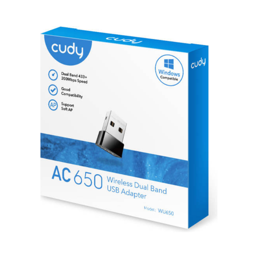 [TEC-ACC-002] ADAPTADOR USB WIFI CUDY AC650